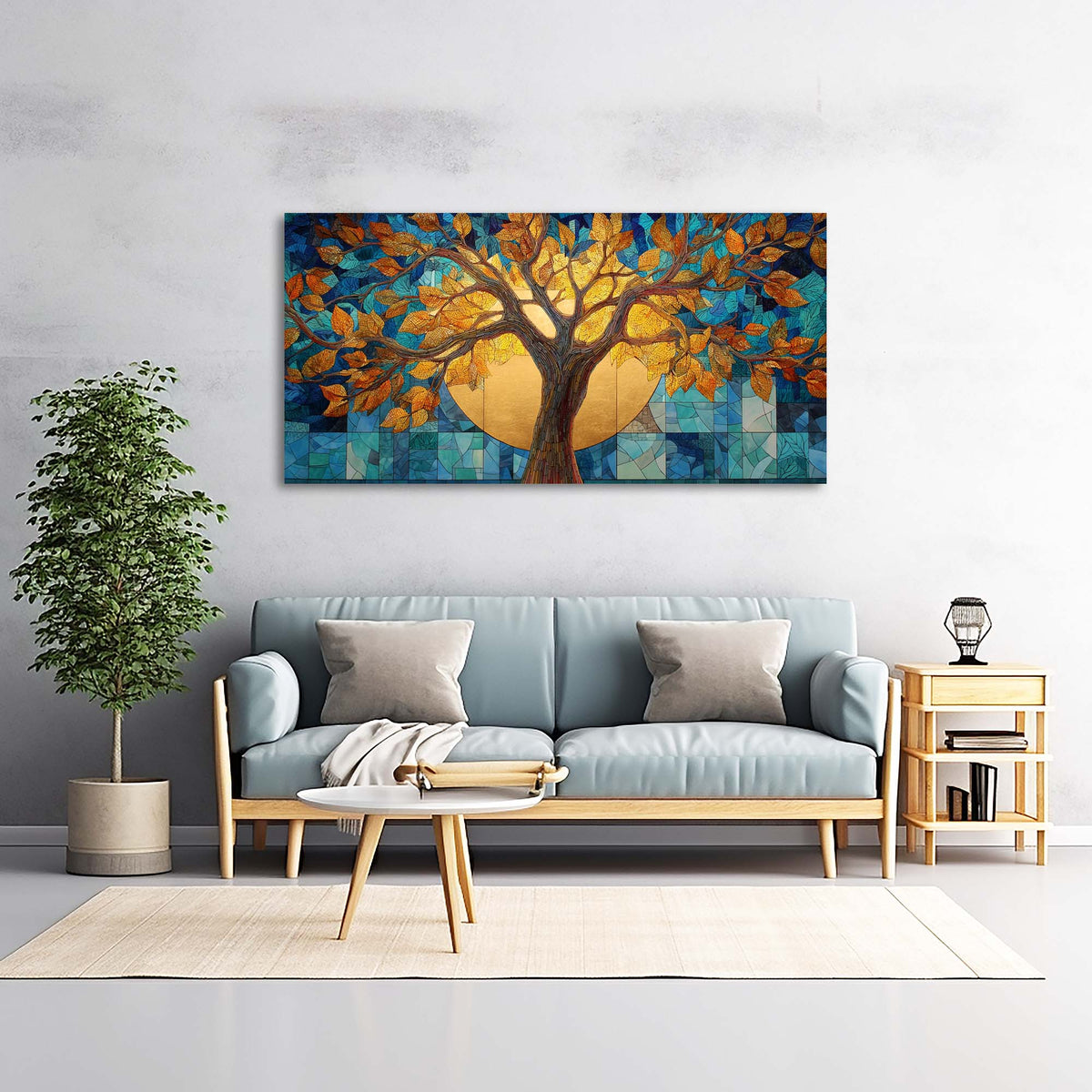 Green Traditional Nature Wall Art Canvas Painting Prints Artwor Office Bedroom Living Room Decor