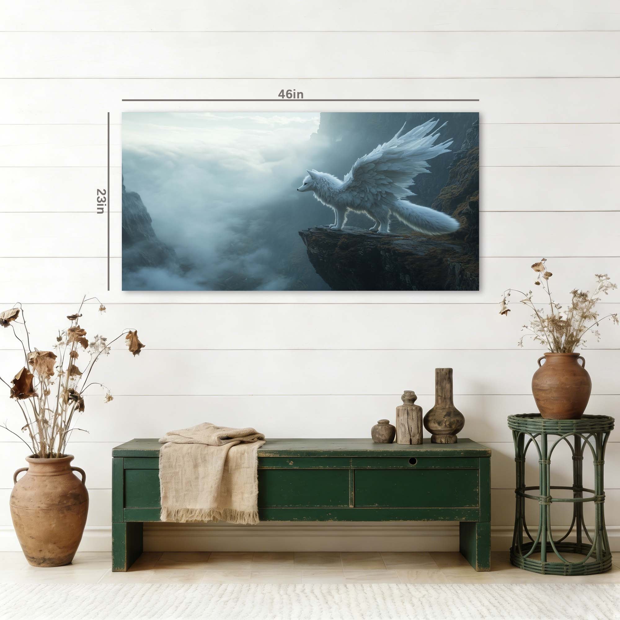 White Fantasy Nature Canvas Wall Art for Living Room Prints Artwork Bedroom Office Decor