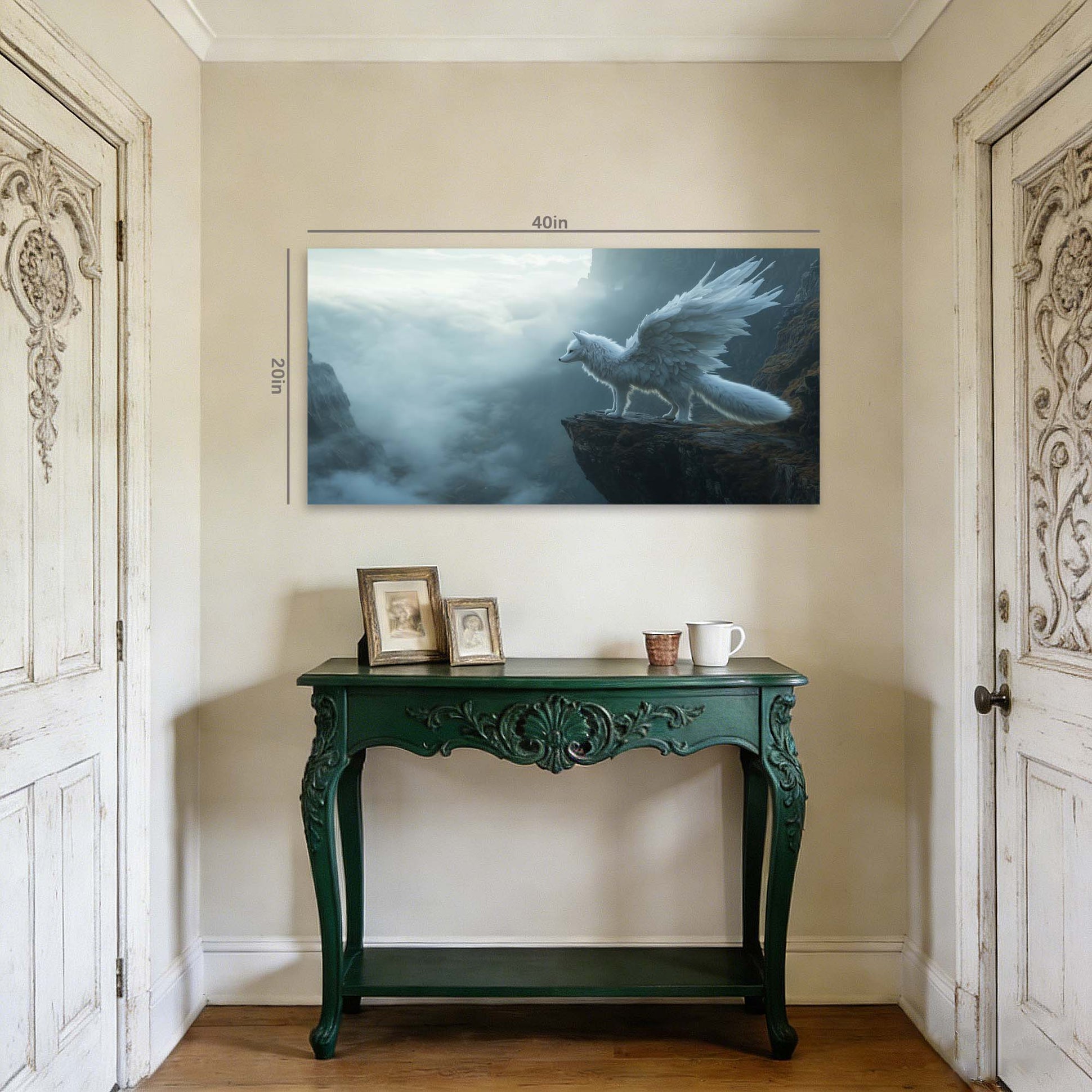 White Fantasy Nature Canvas Wall Art for Living Room Prints Artwork Bedroom Office Decor