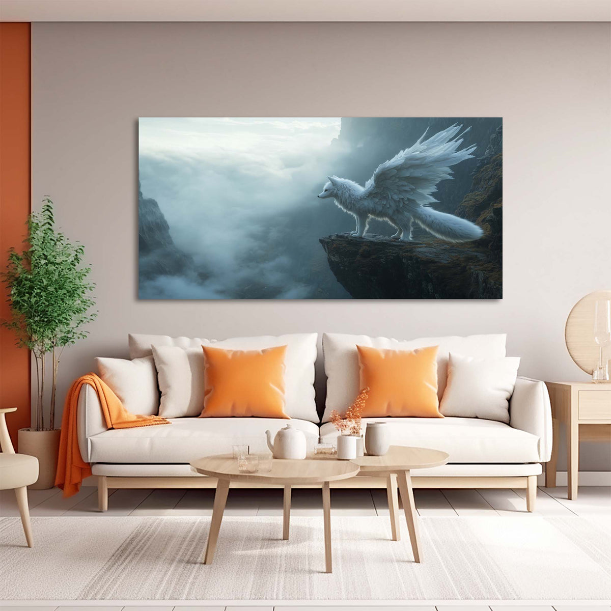 White Fantasy Nature Canvas Wall Art for Living Room Prints Artwork Bedroom Office Decor