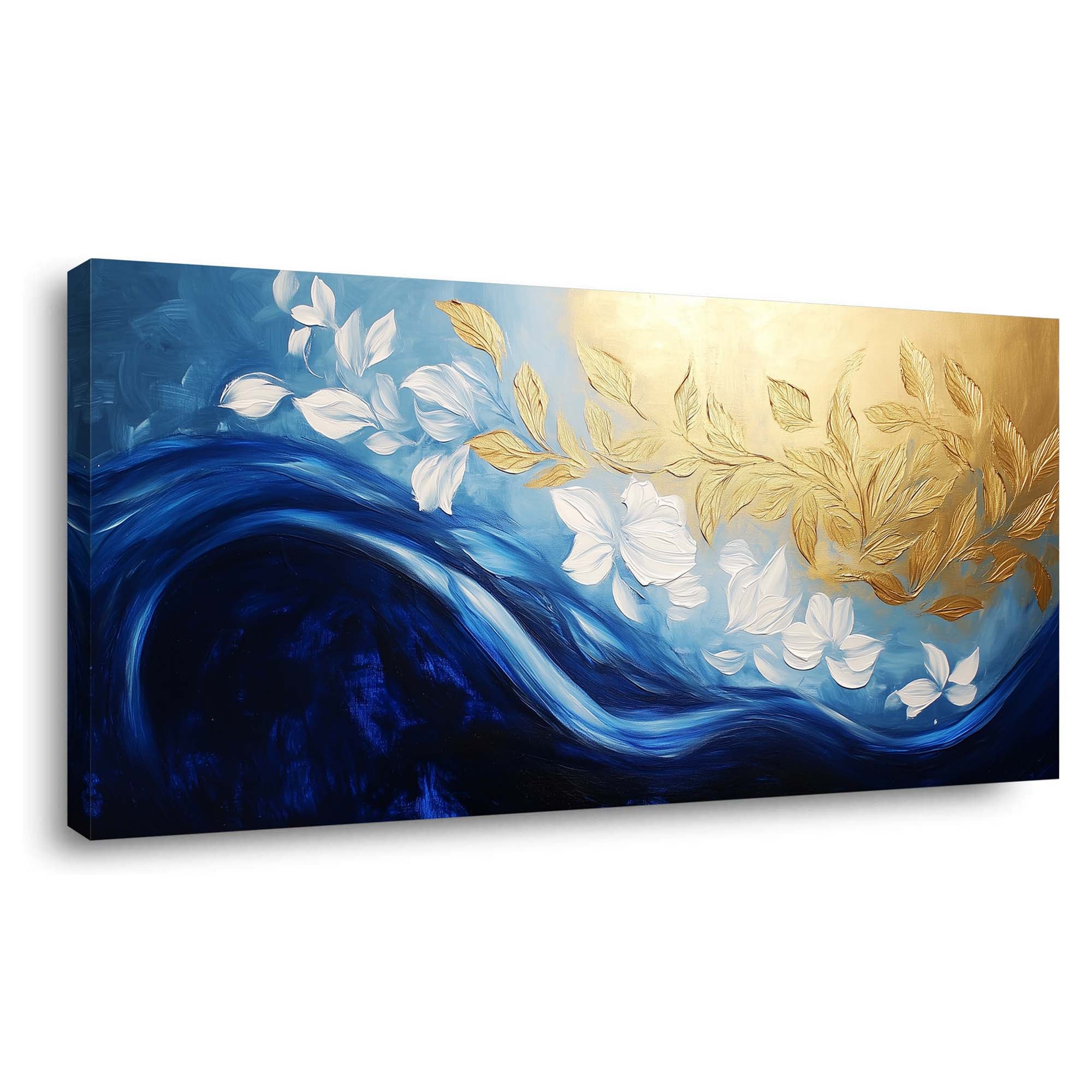 Navy Blue Wildlife Nature Wall Art Modern Canvas Painting Prints Artwork Office Hallway Bedroom Living Room Decor