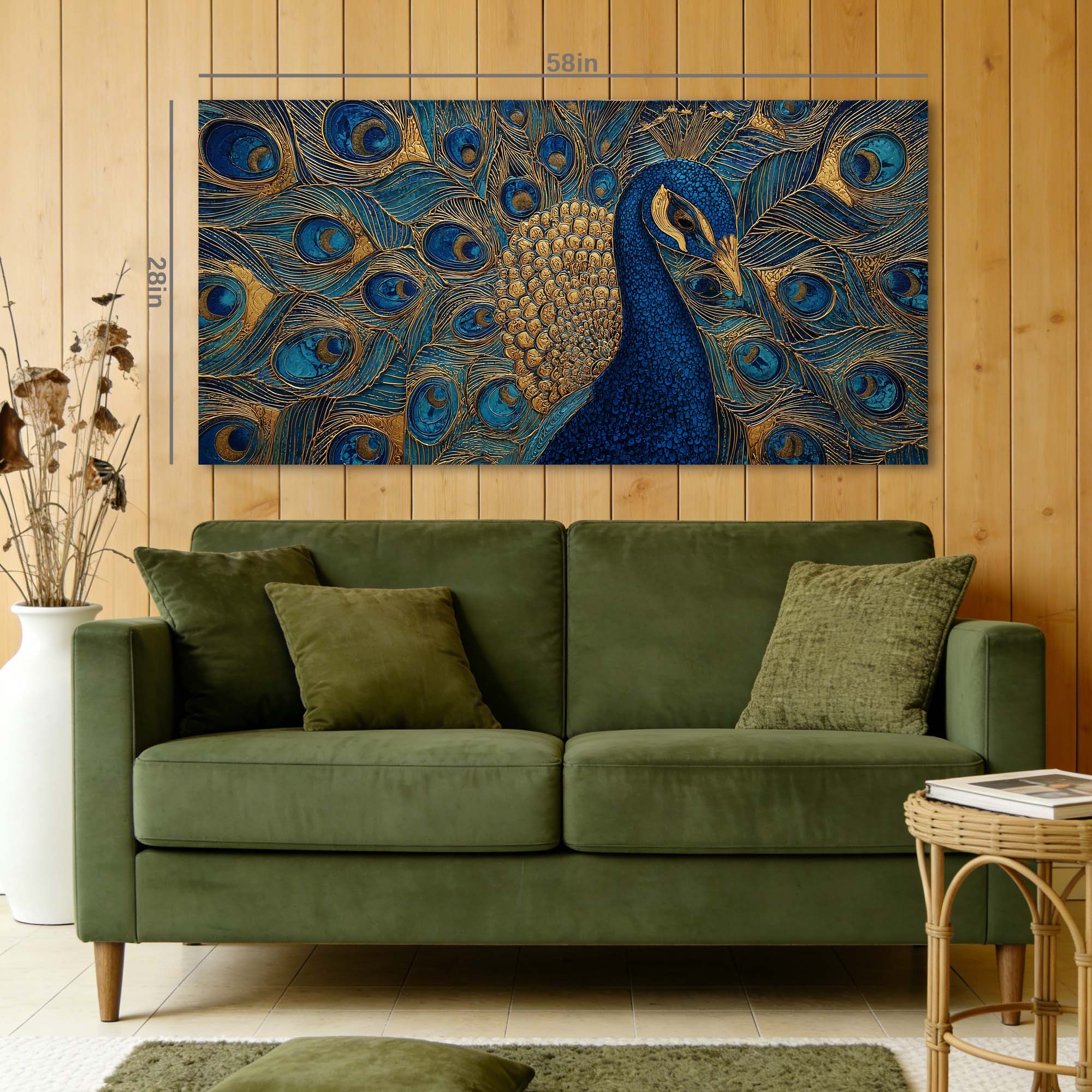 Blue Fairytale Wall Art for Living Room Canvas Painting Prints Art Deco Artwork Office Bedroom Decor