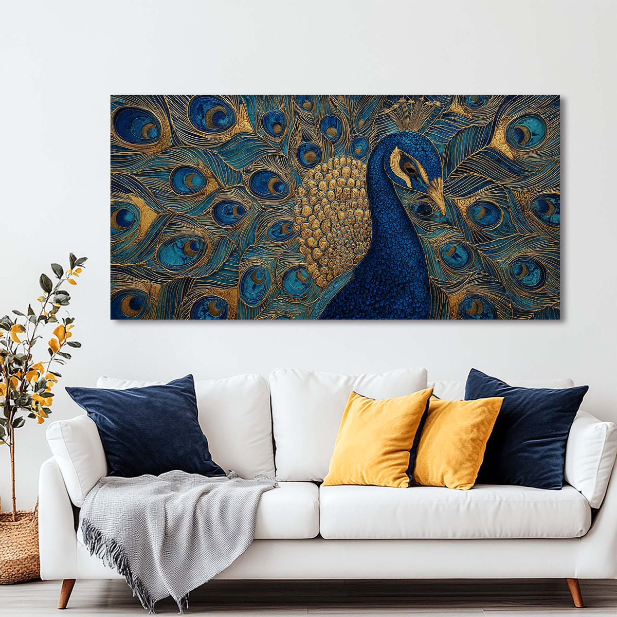 Blue Fairytale Wall Art for Living Room Canvas Painting Prints Art Deco Artwork Office Bedroom Decor
