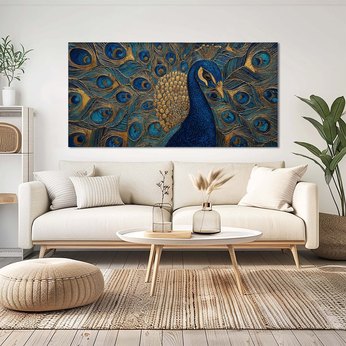 Blue Fairytale Wall Art for Living Room Canvas Painting Prints Art Deco Artwork Office Bedroom Decor