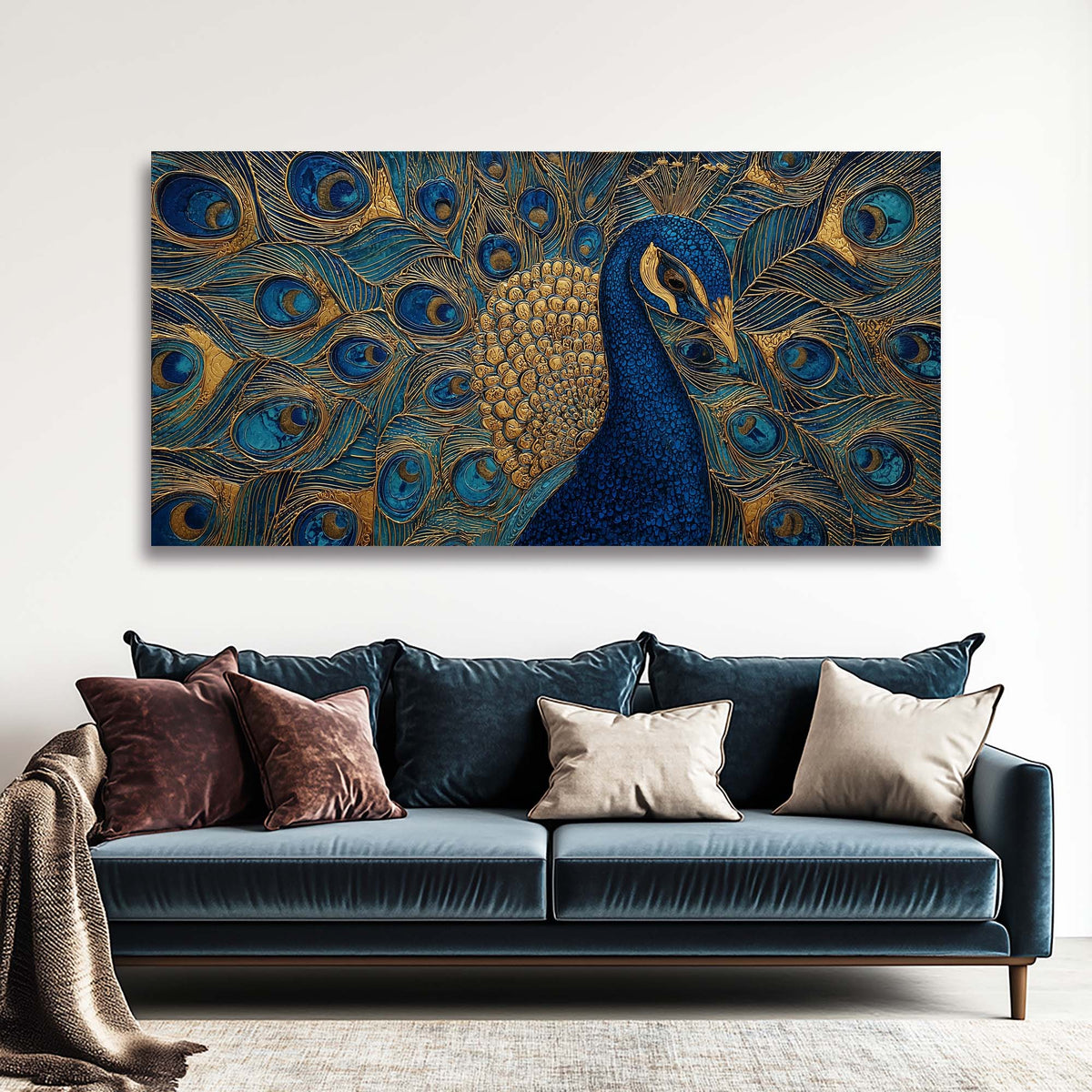Blue Fairytale Wall Art for Living Room Canvas Painting Prints Art Deco Artwork Office Bedroom Decor