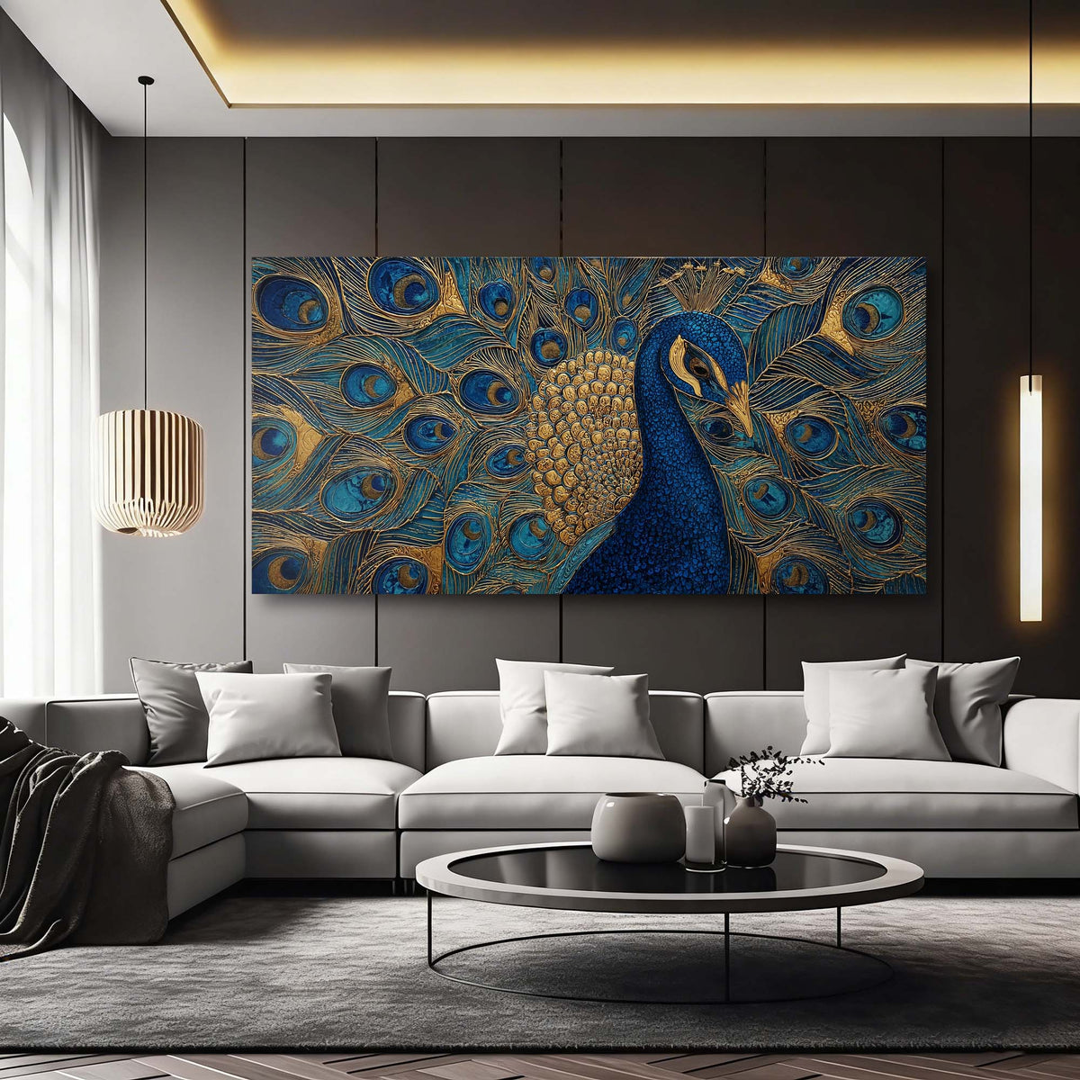 Blue Fairytale Wall Art for Living Room Canvas Painting Prints Art Deco Artwork Office Bedroom Decor