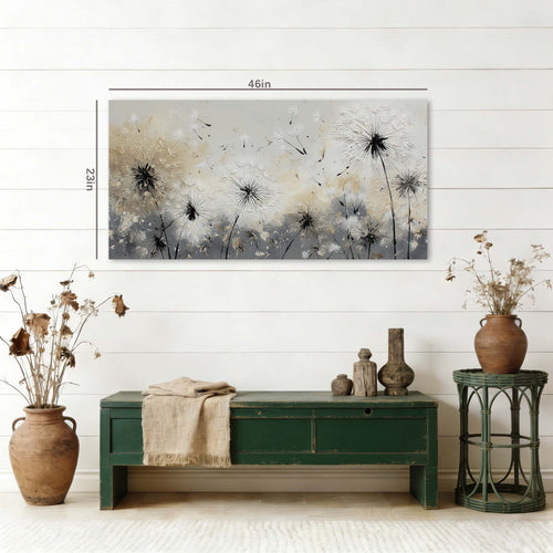 Black Abstract Nature Canvas Wall Art for Living Room Prints Artwork Bedroom Office Decor
