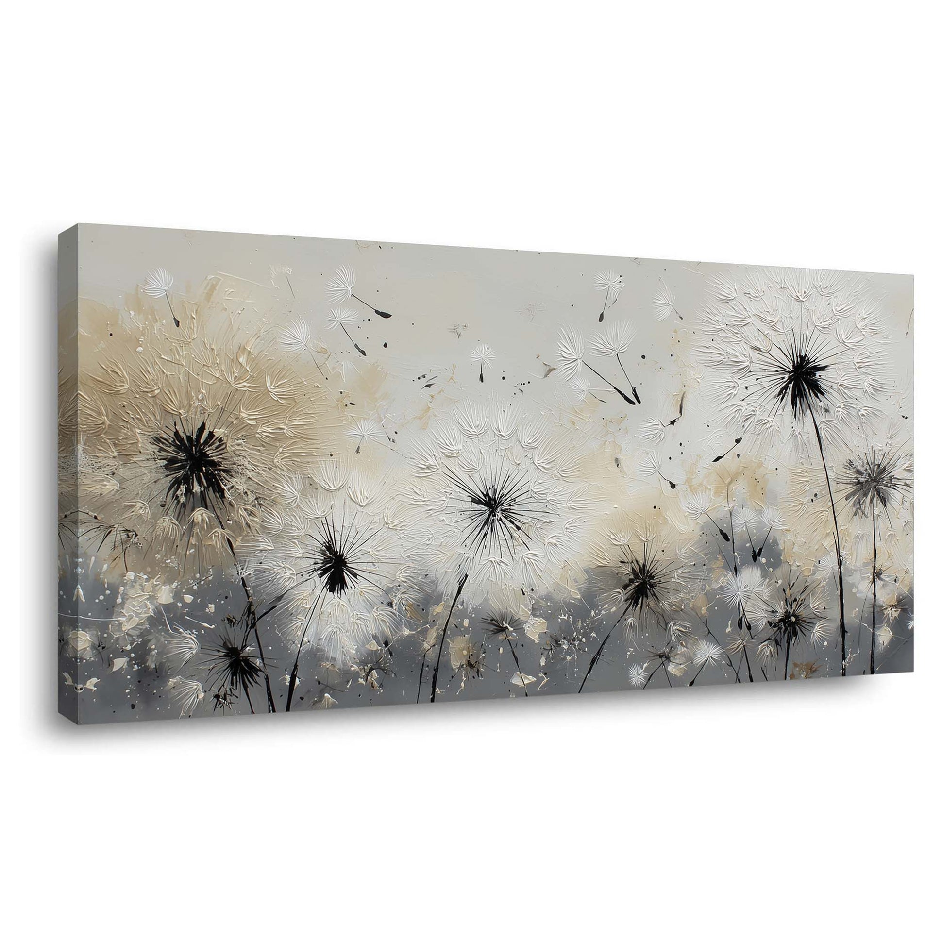Black Abstract Nature Canvas Wall Art for Living Room Prints Artwork Bedroom Office Decor