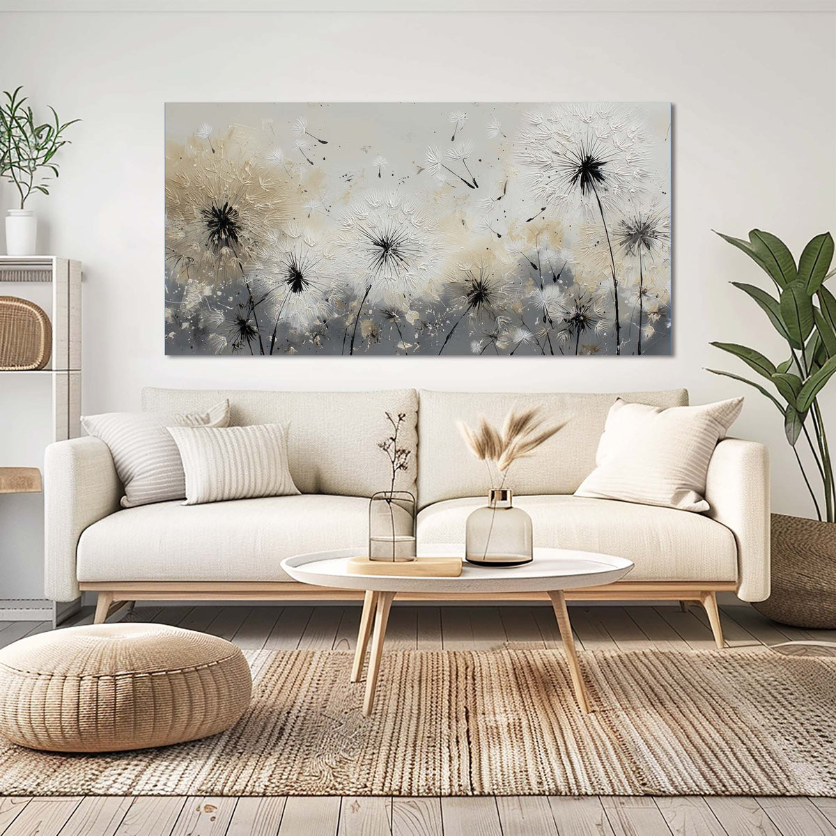 Black Abstract Nature Canvas Wall Art for Living Room Prints Artwork Bedroom Office Decor