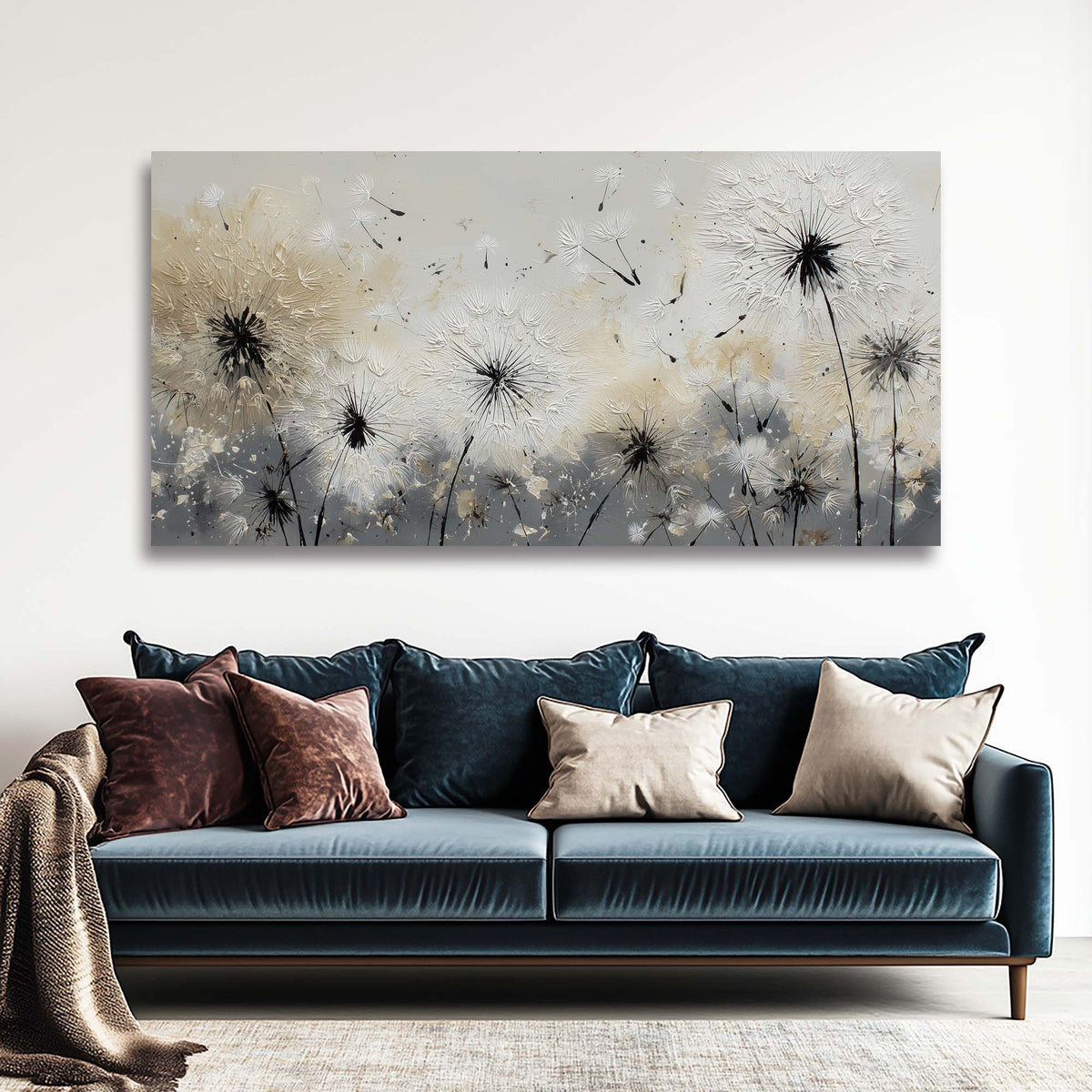 Black Abstract Nature Canvas Wall Art for Living Room Prints Artwork Bedroom Office Decor