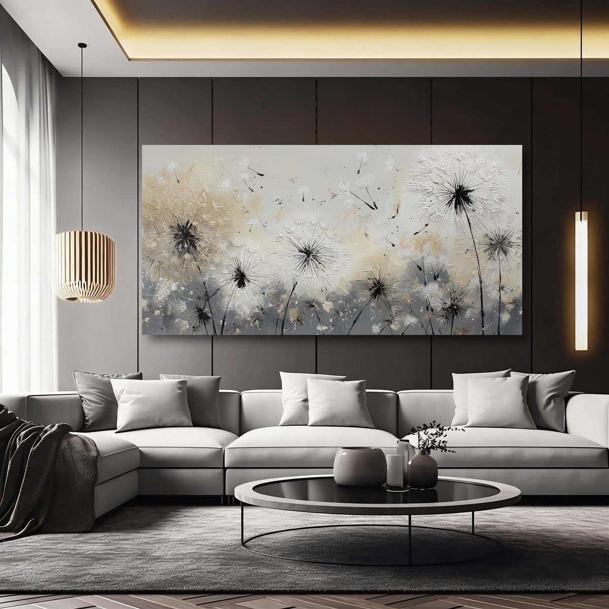 Black Abstract Nature Canvas Wall Art for Living Room Prints Artwork Bedroom Office Decor