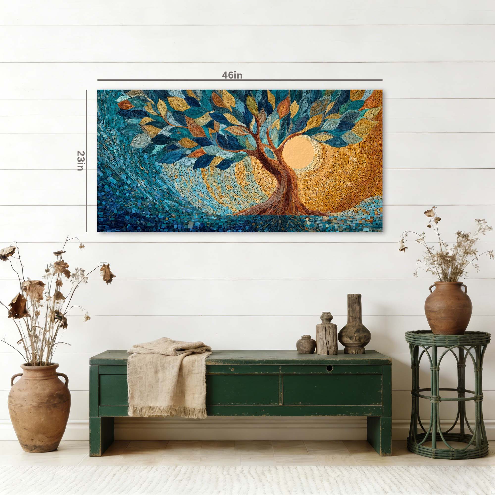 Navy Blue Mysterious Horror Wall Art Art Deco Painting Prints Canvas Artwork Living Room Family Bedroom Office Decor