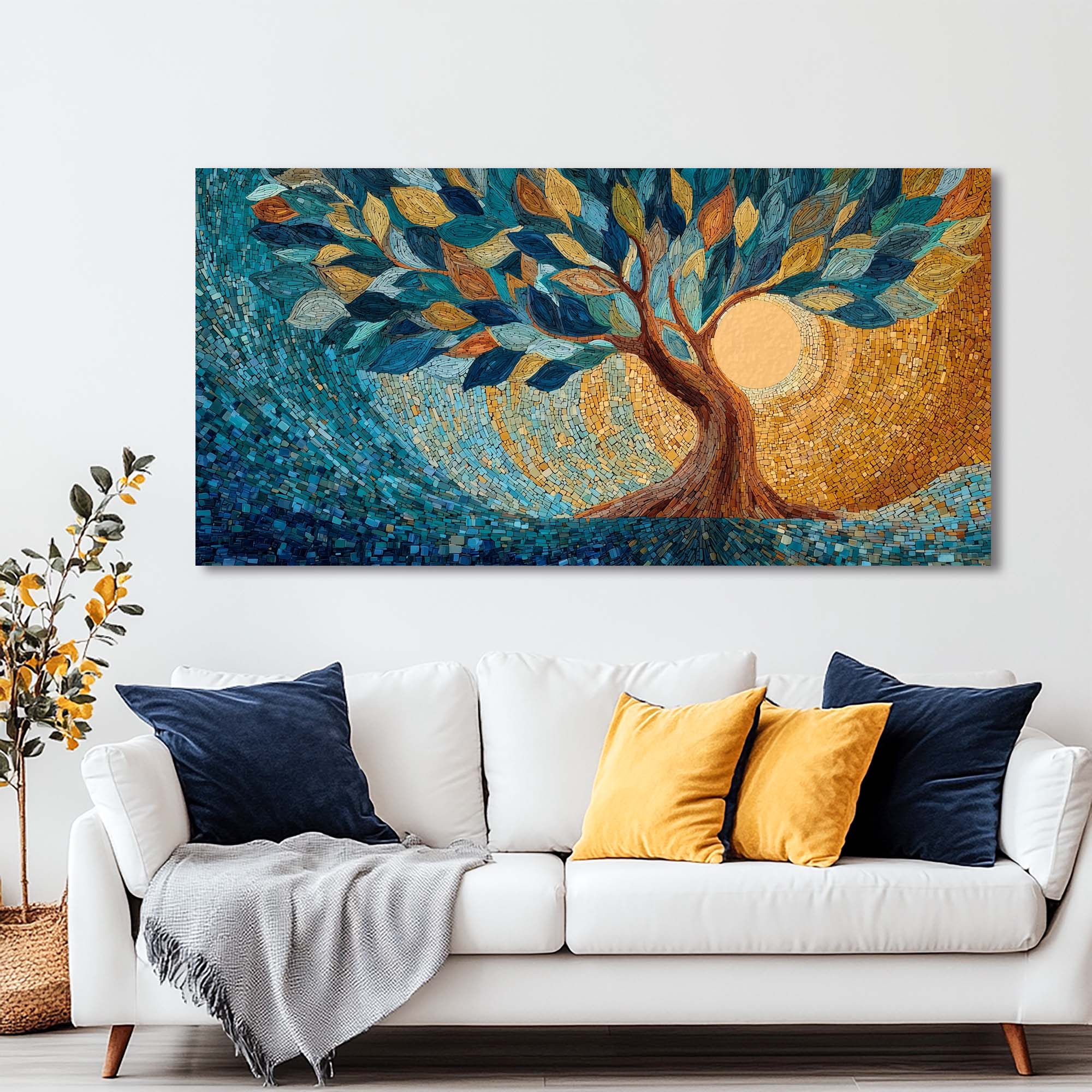 Navy Blue Mysterious Horror Wall Art Art Deco Painting Prints Canvas Artwork Living Room Family Bedroom Office Decor