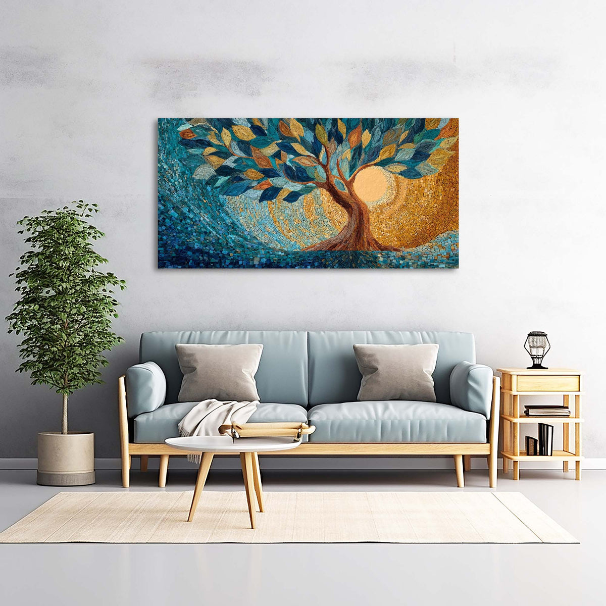 Navy Blue Mysterious Horror Wall Art Art Deco Painting Prints Canvas Artwork Living Room Family Bedroom Office Decor