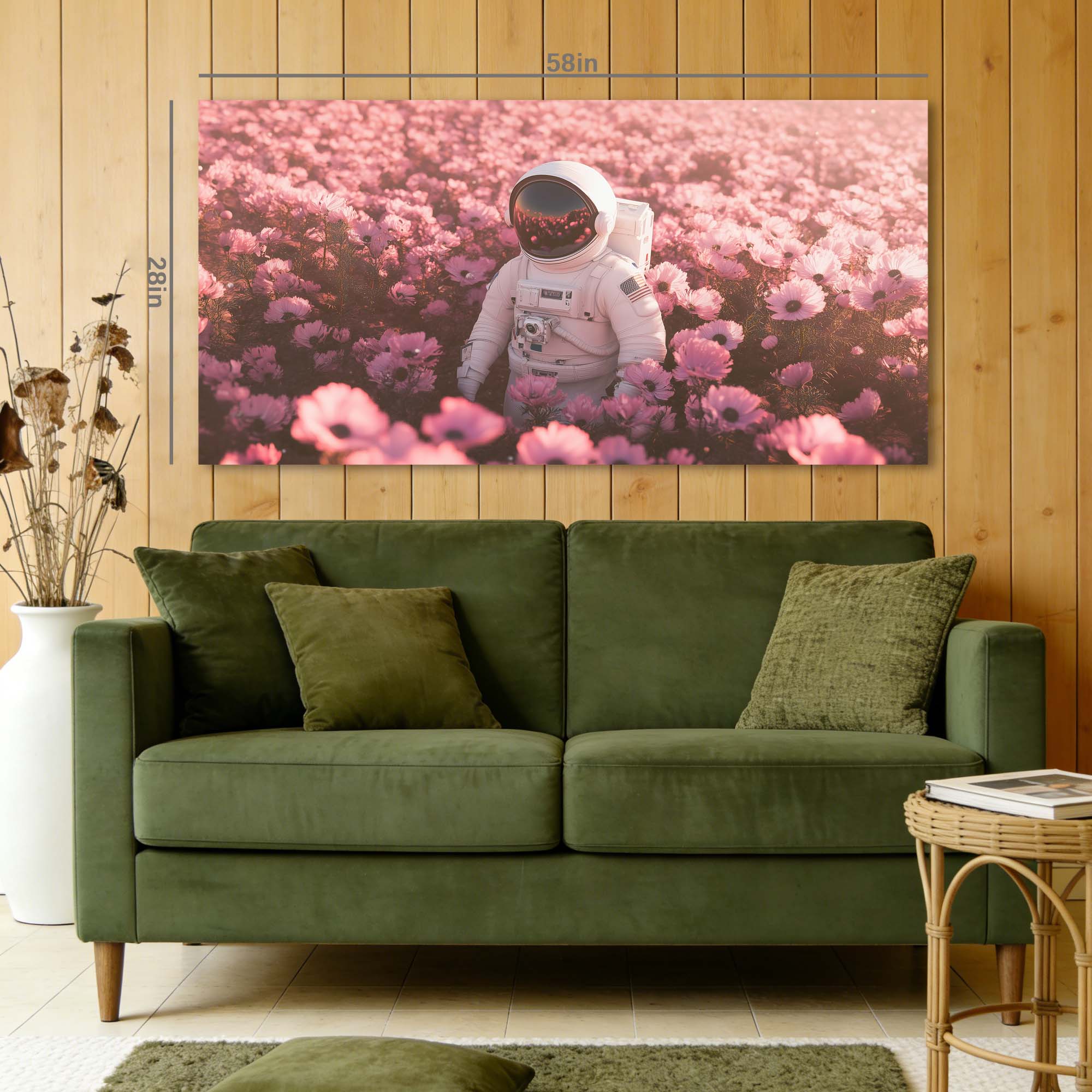 Khaki Mysterious Floral Wall Art for Living Room Canvas Painting Prints Artwork Family Bedroom Office Decor