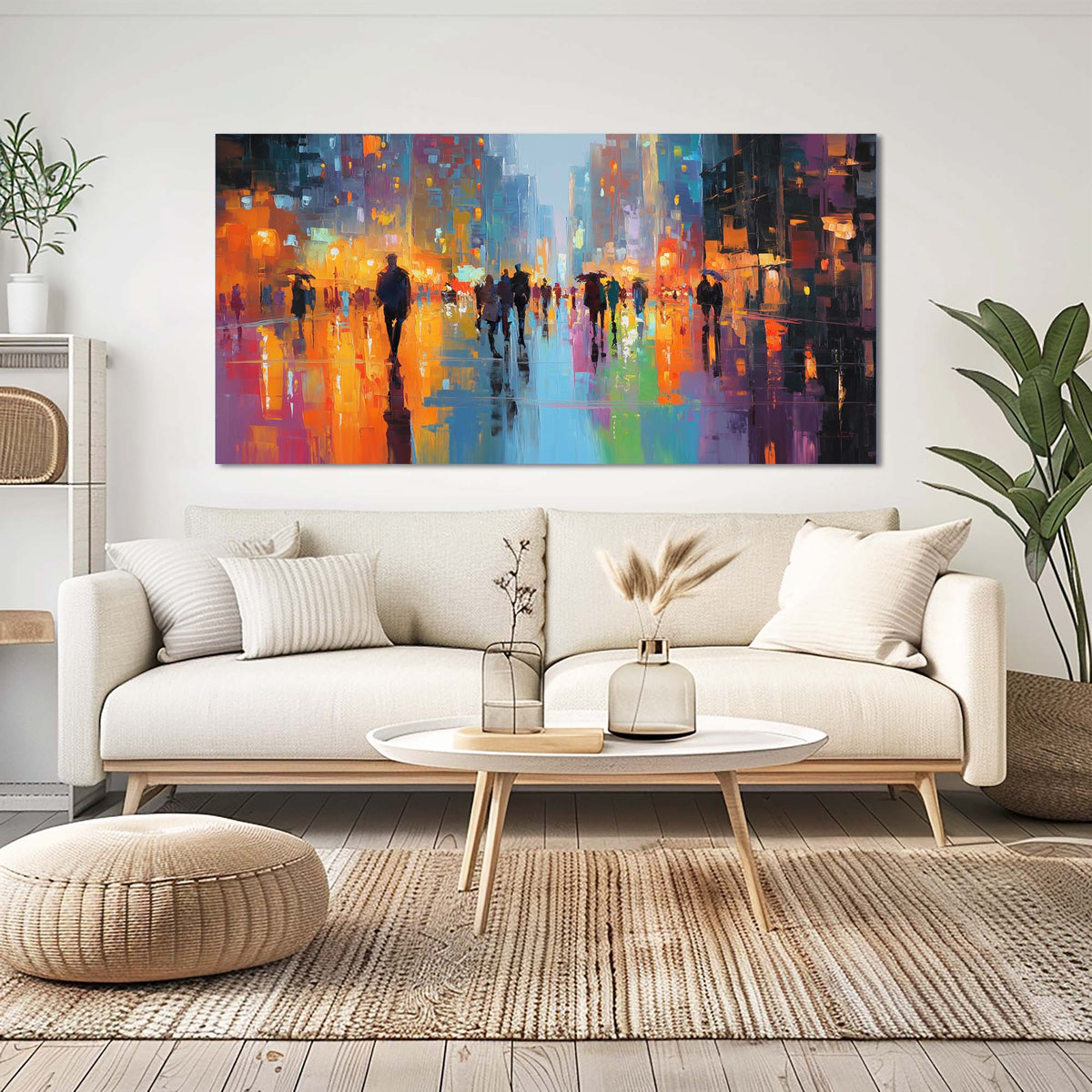 Orange Urban Maps Wall Art Modern Canvas Painting Prints Artwork Office Hallway Bedroom Living Room Decor