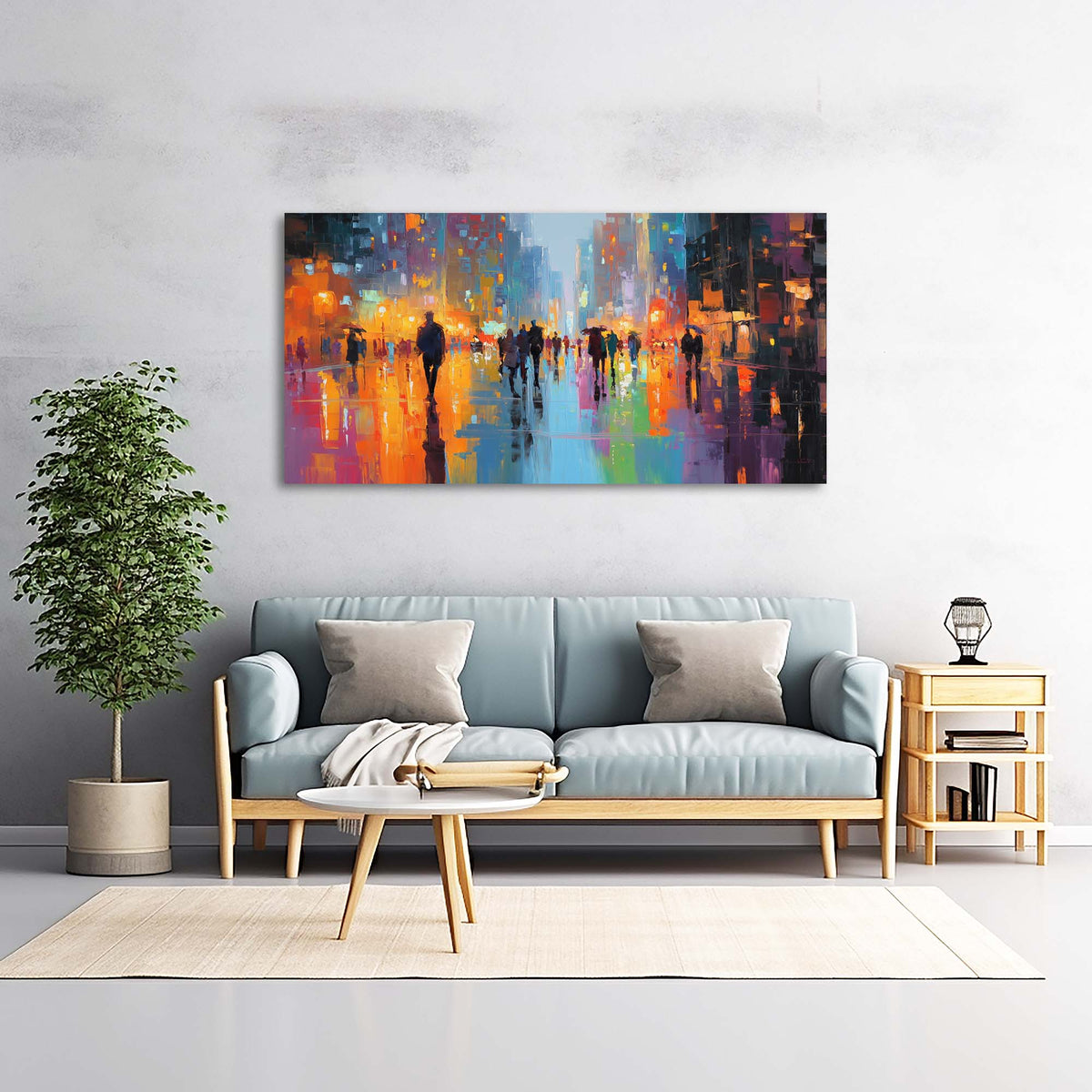 Orange Urban Maps Wall Art Modern Canvas Painting Prints Artwork Office Hallway Bedroom Living Room Decor