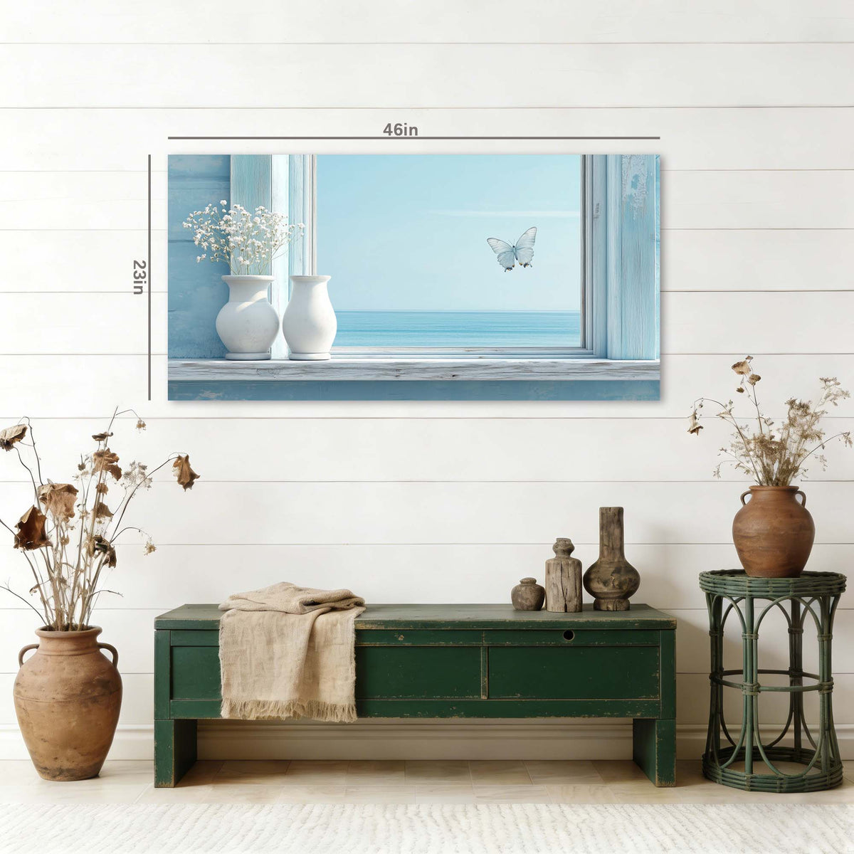 Blue Wildlife Nature Wall Art Canvas Painting Prints Artwor Office Bedroom Living Room Decor