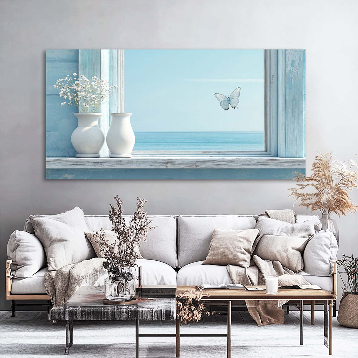 Blue Wildlife Nature Wall Art Canvas Painting Prints Artwor Office Bedroom Living Room Decor