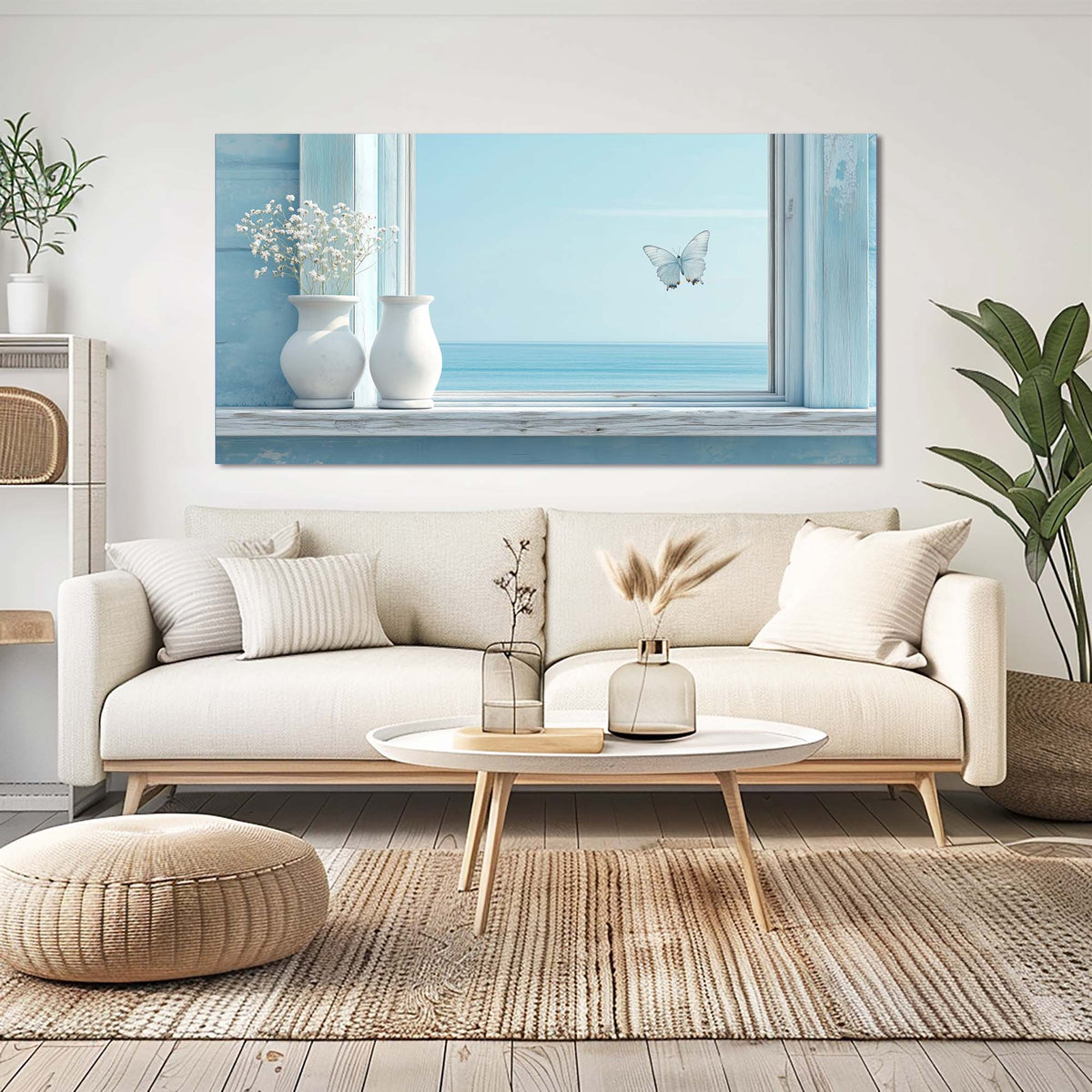 Blue Wildlife Nature Wall Art Canvas Painting Prints Artwor Office Bedroom Living Room Decor