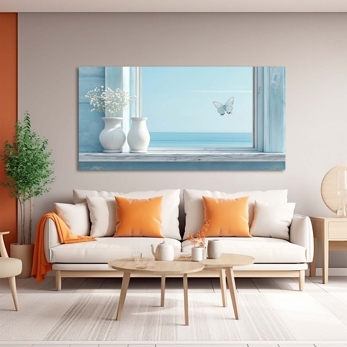 Blue Wildlife Nature Wall Art Canvas Painting Prints Artwor Office Bedroom Living Room Decor
