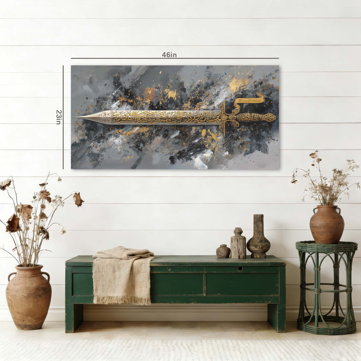 White Mysterious Abstract Wall Art Modern Canvas Painting Prints Artwork Office Hallway Bedroom Living Room Decor