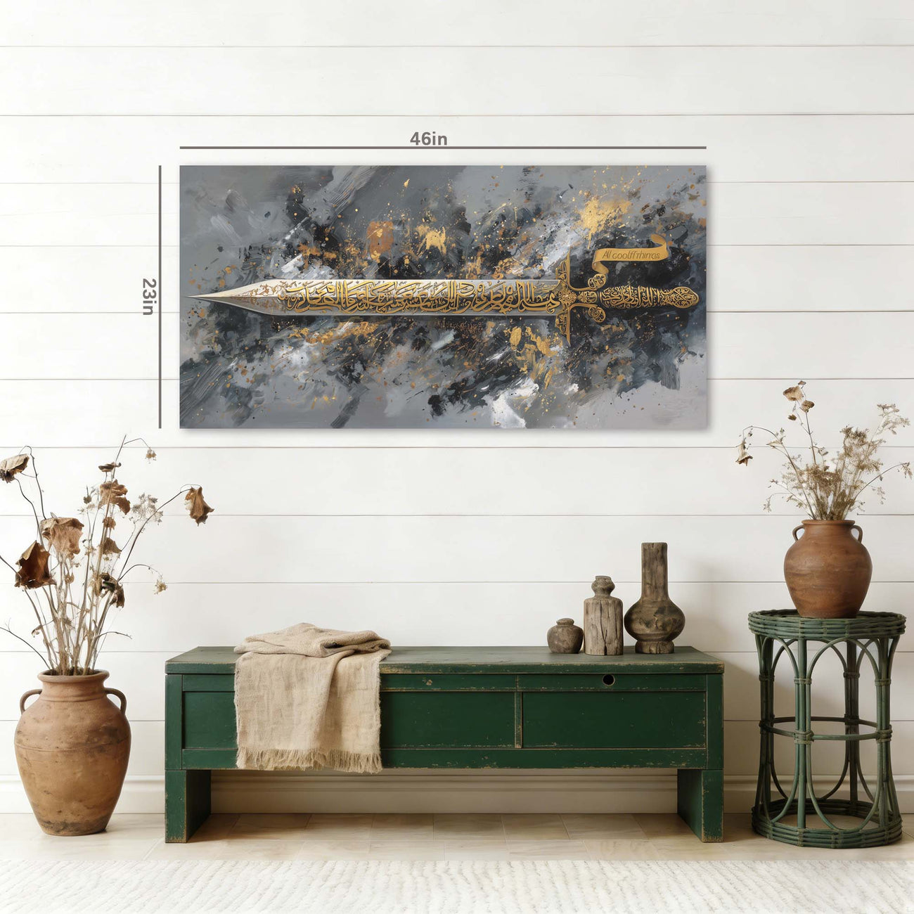 White Mysterious Abstract Wall Art Modern Canvas Painting Prints Artwork Office Hallway Bedroom Living Room Decor