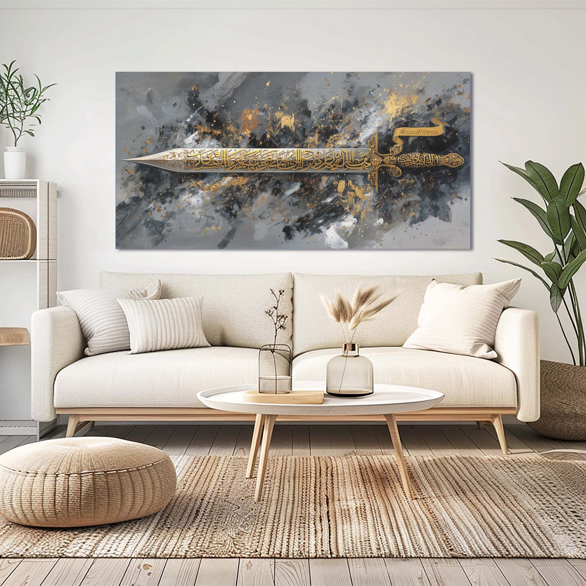 White Mysterious Abstract Wall Art Modern Canvas Painting Prints Artwork Office Hallway Bedroom Living Room Decor