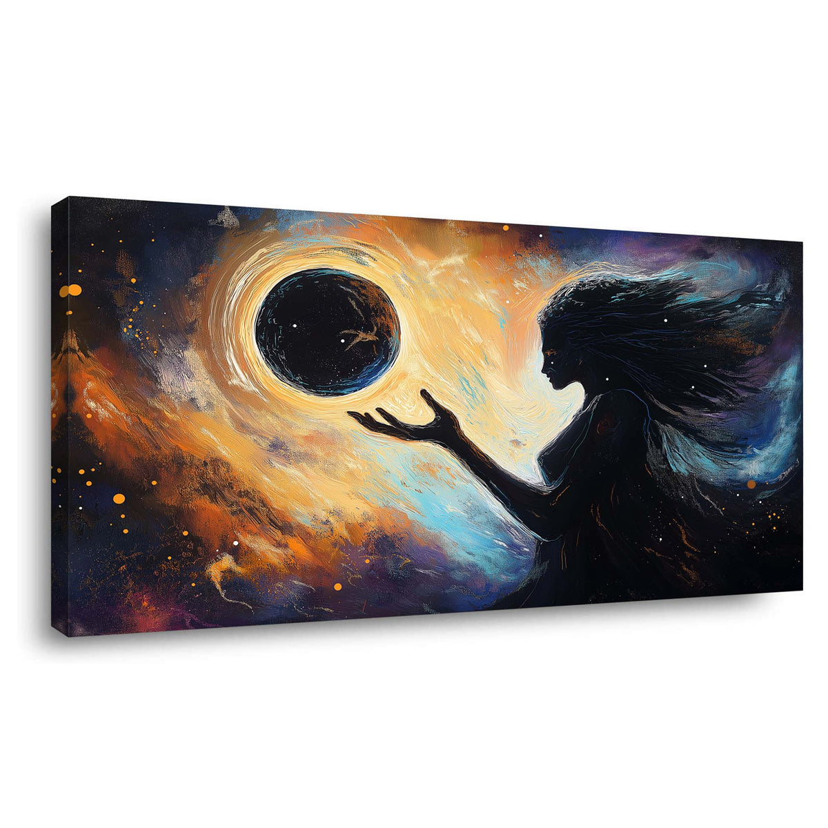 Gold Mysterious Horror Wall Art Canvas Painting Prints Artwor Office Bedroom Living Room Decor