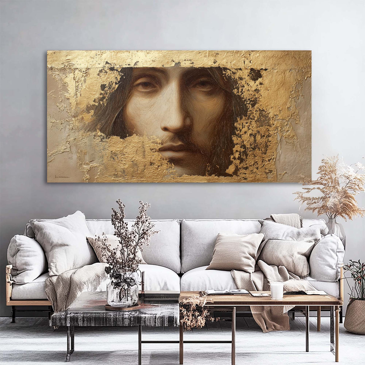 Brown Mysterious Horror Wall Art for Living Room Canvas Painting Prints Artwork Family Bedroom Office Decor