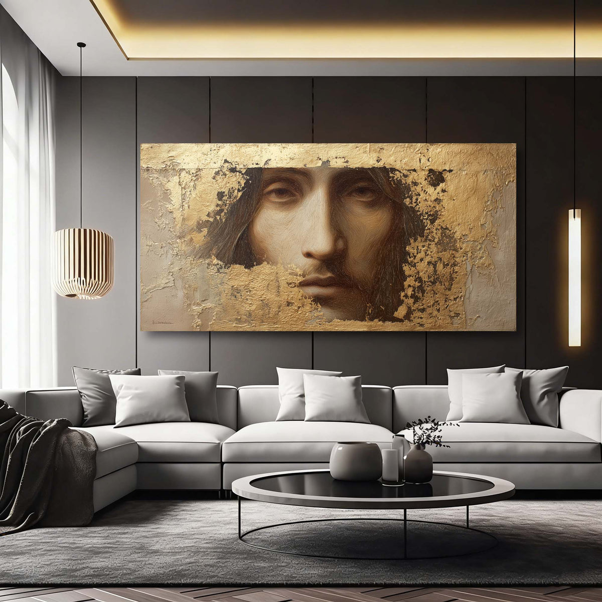 Brown Mysterious Horror Wall Art for Living Room Canvas Painting Prints Artwork Family Bedroom Office Decor