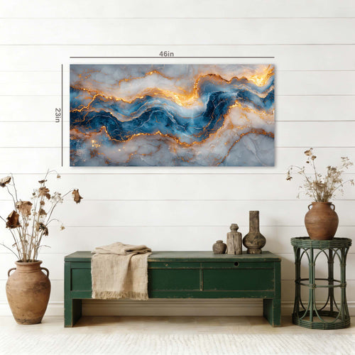 Blue Mysterious Horror Canvas Wall Art for Living Room Prints Artwork Bedroom Office Decor