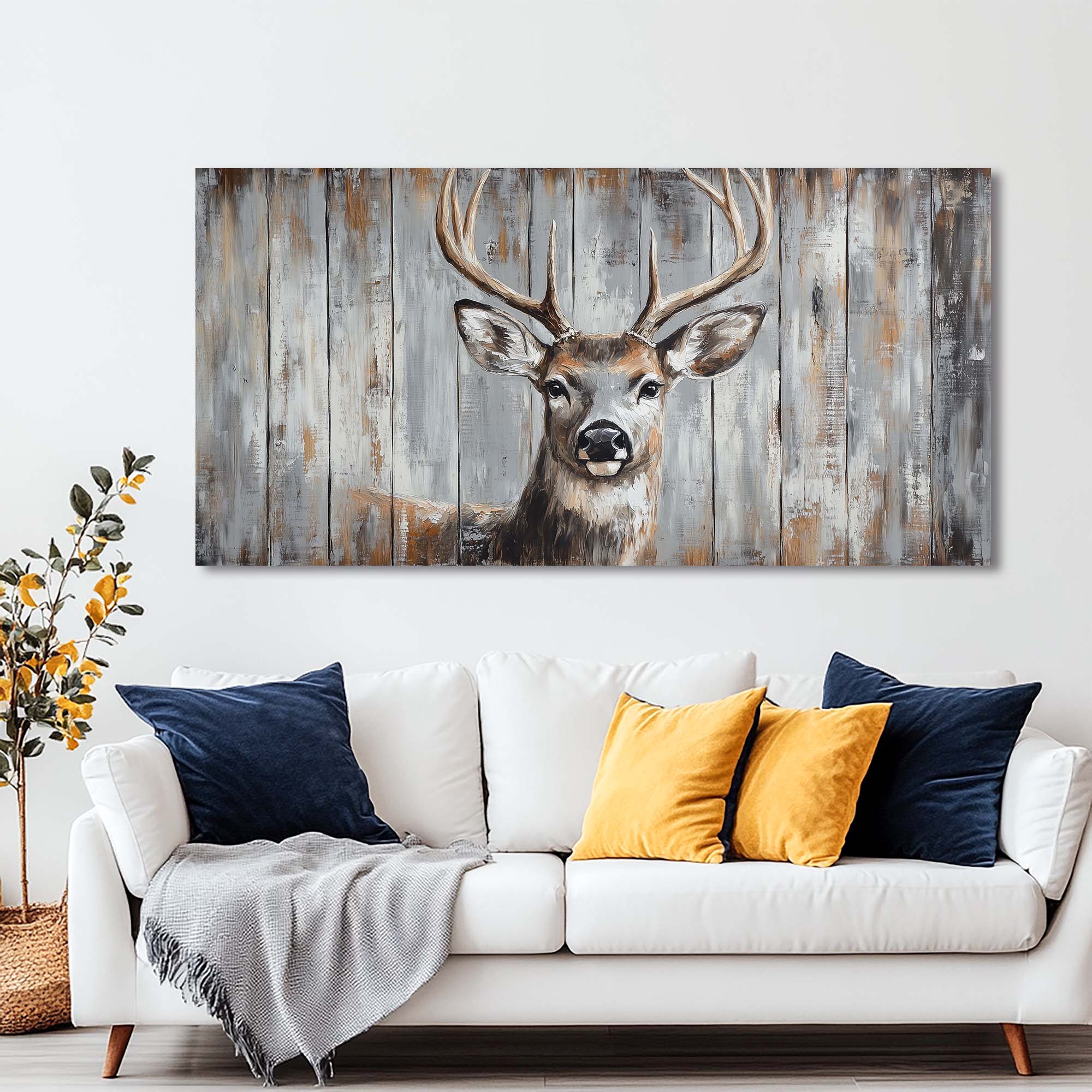 White Wildlife Nature Wall Art for Living Room Canvas Painting Prints Artwork Family Bedroom Office Decor