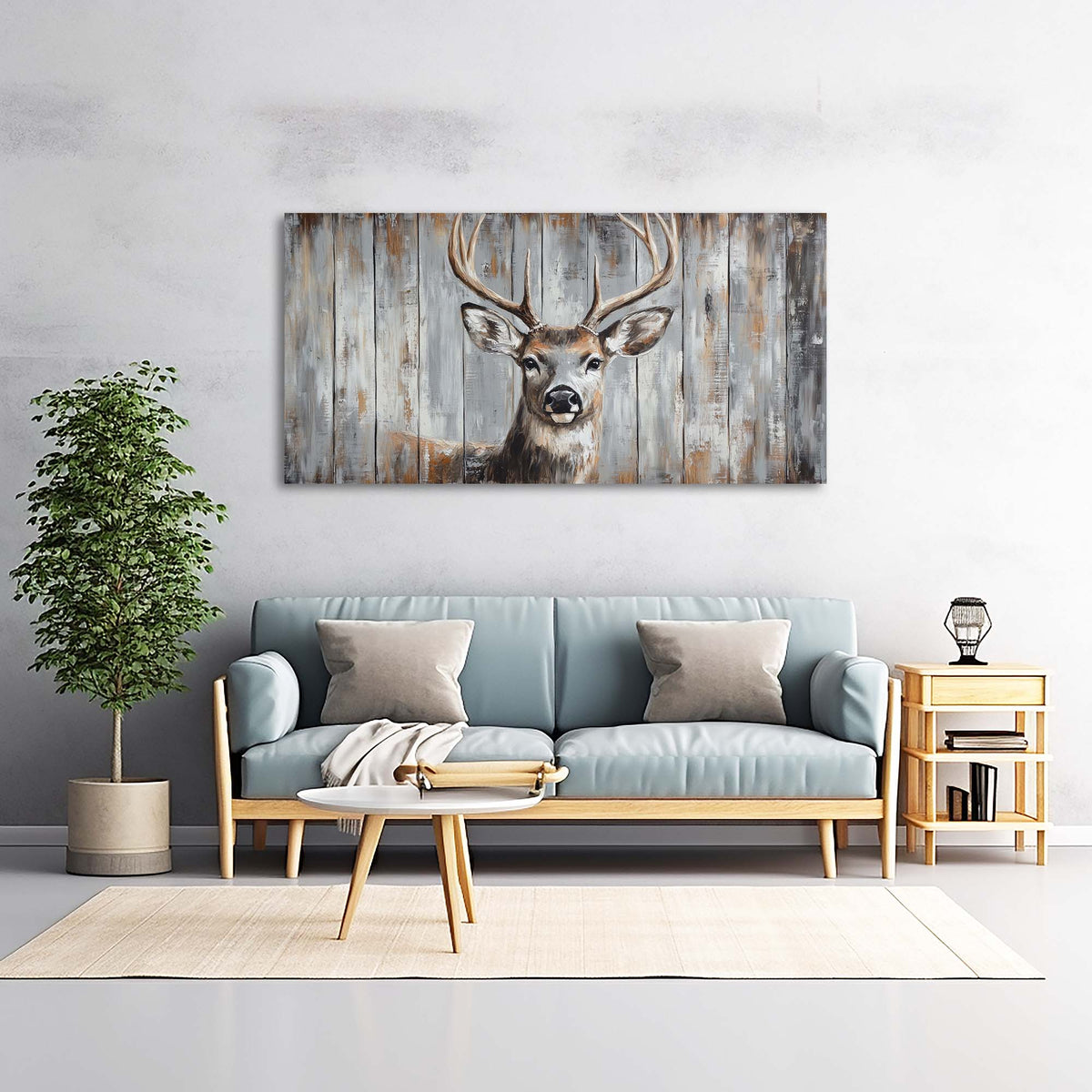 White Wildlife Nature Wall Art for Living Room Canvas Painting Prints Artwork Family Bedroom Office Decor