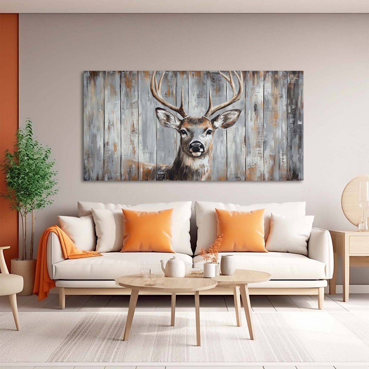 White Wildlife Nature Wall Art for Living Room Canvas Painting Prints Artwork Family Bedroom Office Decor