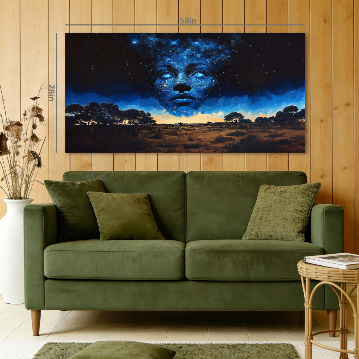 Orange Mysterious Nature Wall Art for Living Room Canvas Painting Prints Artwork Family Bedroom Office Decor