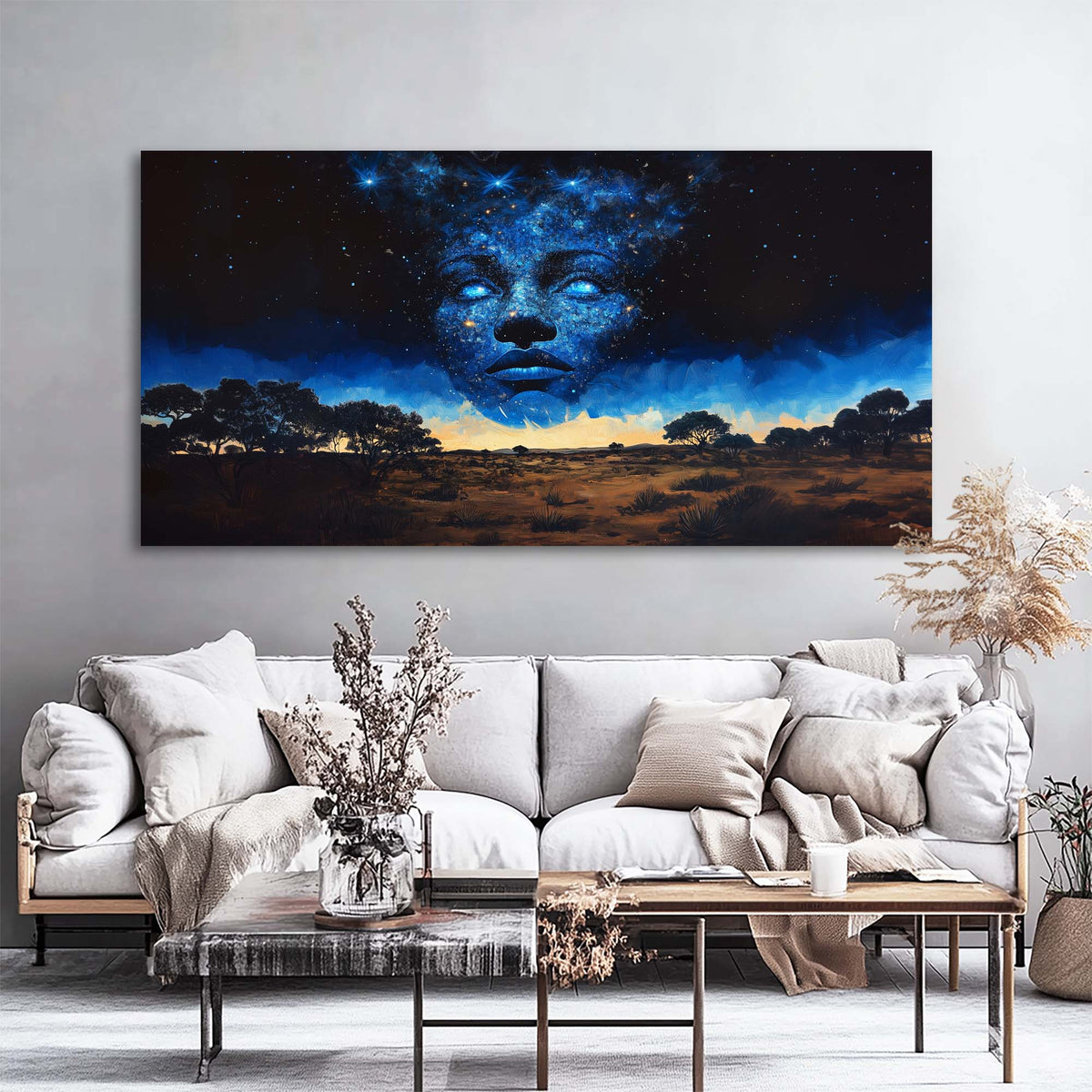 Orange Mysterious Nature Wall Art for Living Room Canvas Painting Prints Artwork Family Bedroom Office Decor