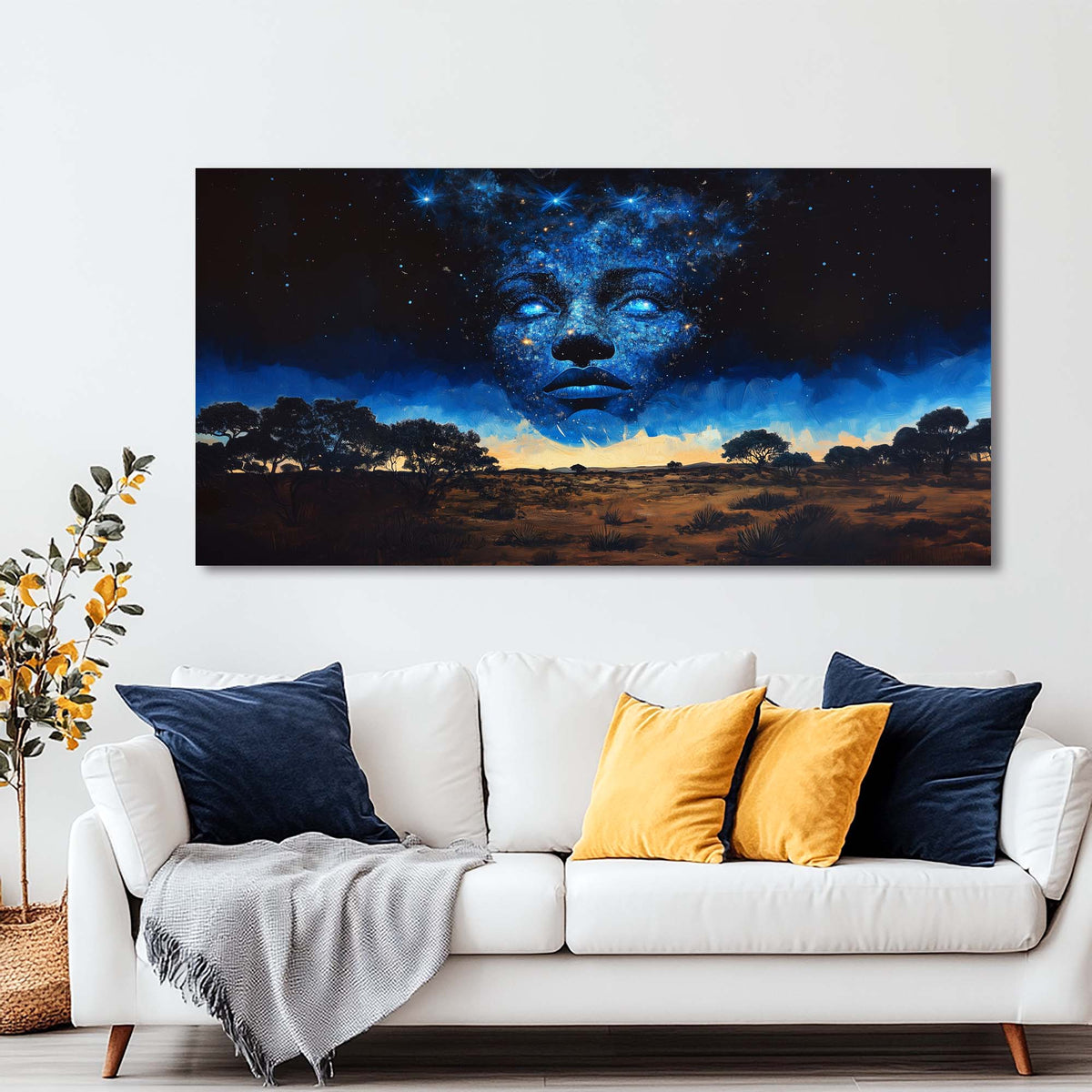 Orange Mysterious Nature Wall Art for Living Room Canvas Painting Prints Artwork Family Bedroom Office Decor