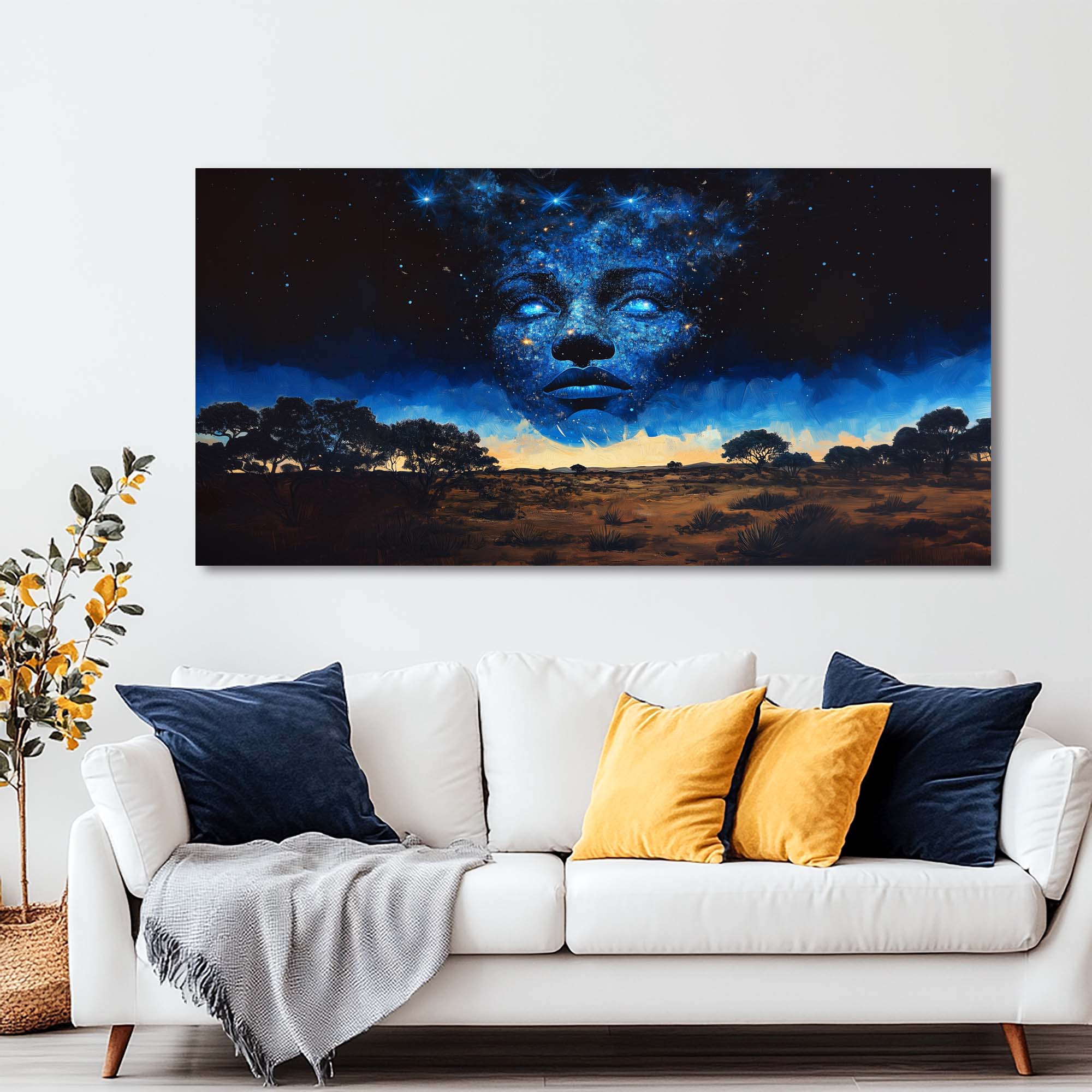 Orange Mysterious Nature Wall Art for Living Room Canvas Painting Prints Artwork Family Bedroom Office Decor