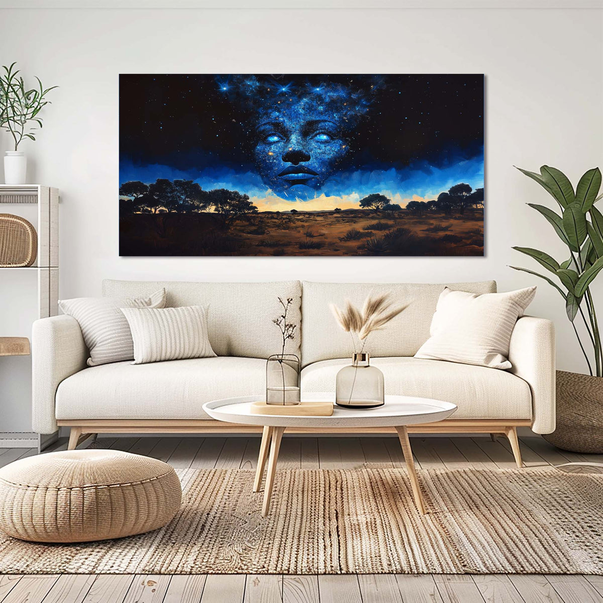 Orange Mysterious Nature Wall Art for Living Room Canvas Painting Prints Artwork Family Bedroom Office Decor