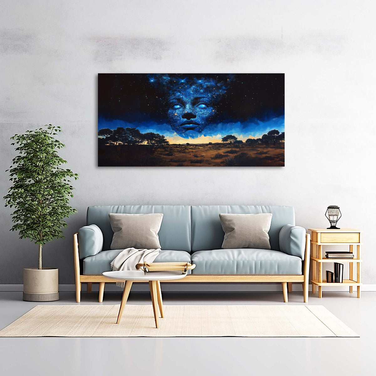 Orange Mysterious Nature Wall Art for Living Room Canvas Painting Prints Artwork Family Bedroom Office Decor