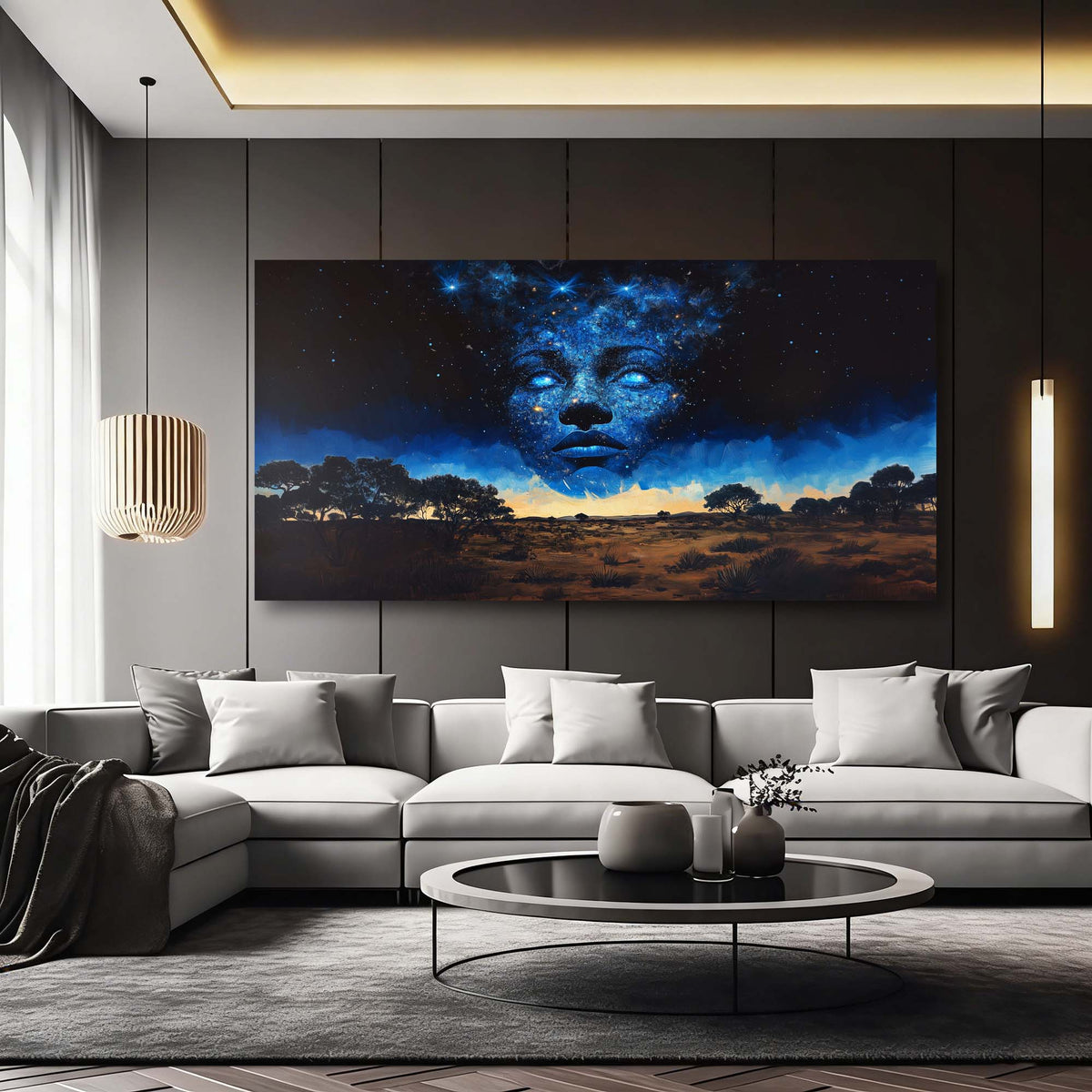 Orange Mysterious Nature Wall Art for Living Room Canvas Painting Prints Artwork Family Bedroom Office Decor