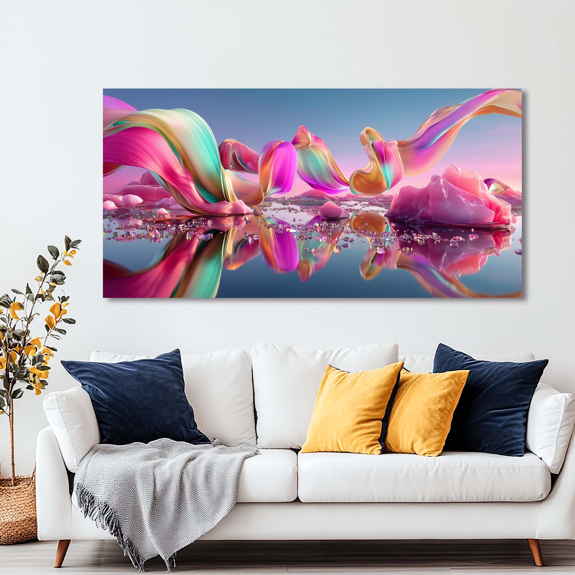 Yellow Abstract Wall Art Paintings Print Canvas Painting Prints Modern Artwork Office Living Room Over the Couch Bedroom Decor
