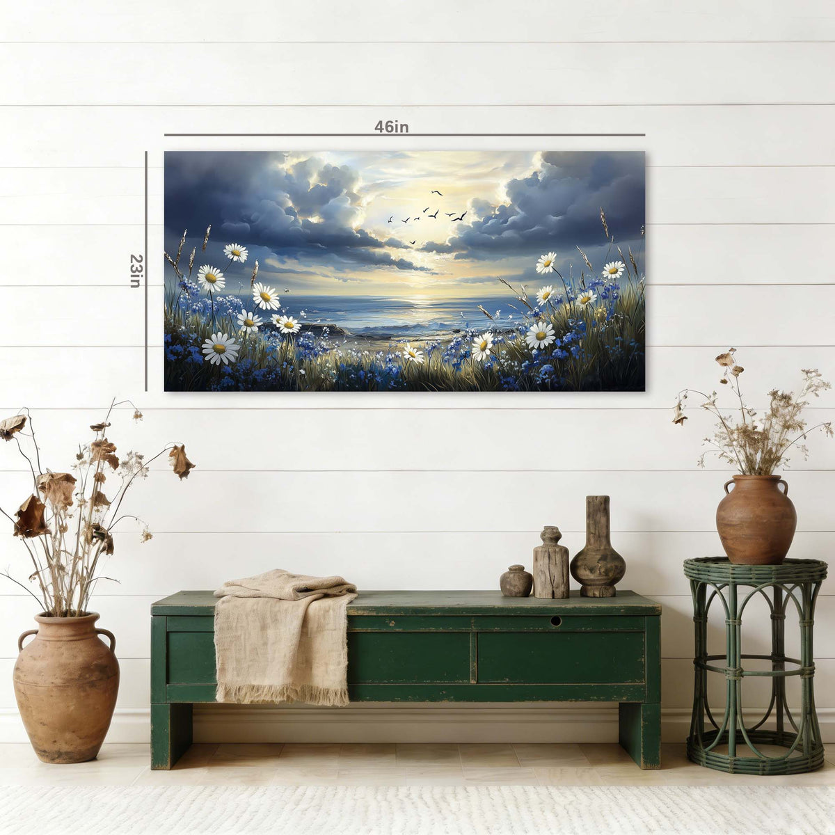 White Nature Wall Art for Living Room Canvas Painting Prints Art Deco Artwork Office Bedroom Decor