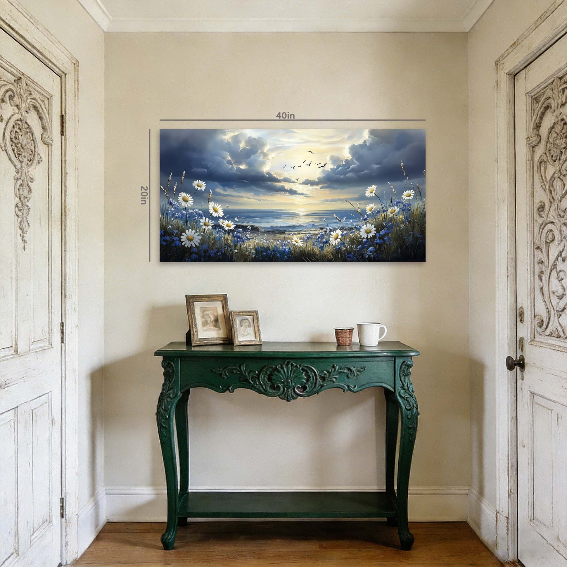 White Nature Wall Art for Living Room Canvas Painting Prints Art Deco Artwork Office Bedroom Decor