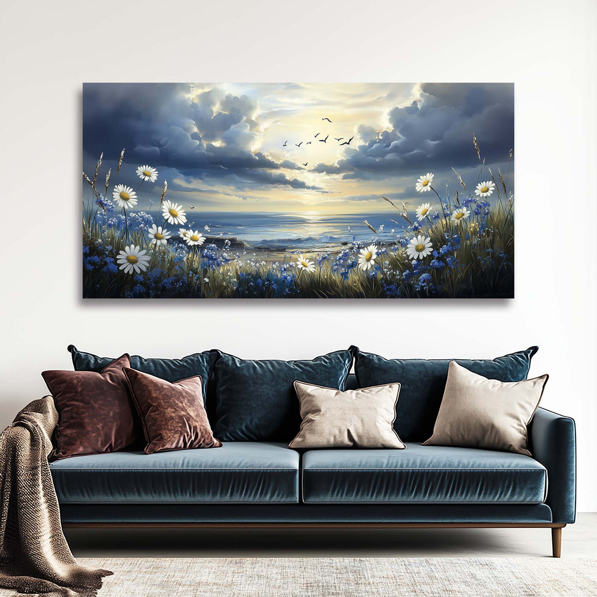 White Nature Wall Art for Living Room Canvas Painting Prints Art Deco Artwork Office Bedroom Decor