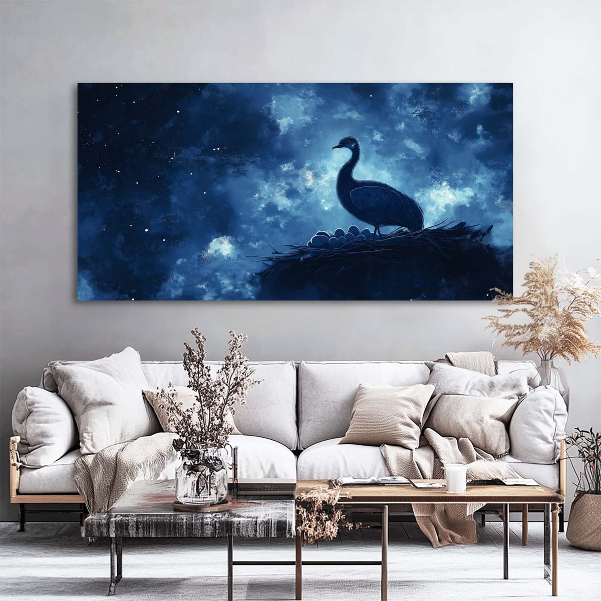Blue Nature Wall Art Paintings Print Canvas Painting Prints Modern Artwork Office Living Room Over the Couch Bedroom Decor
