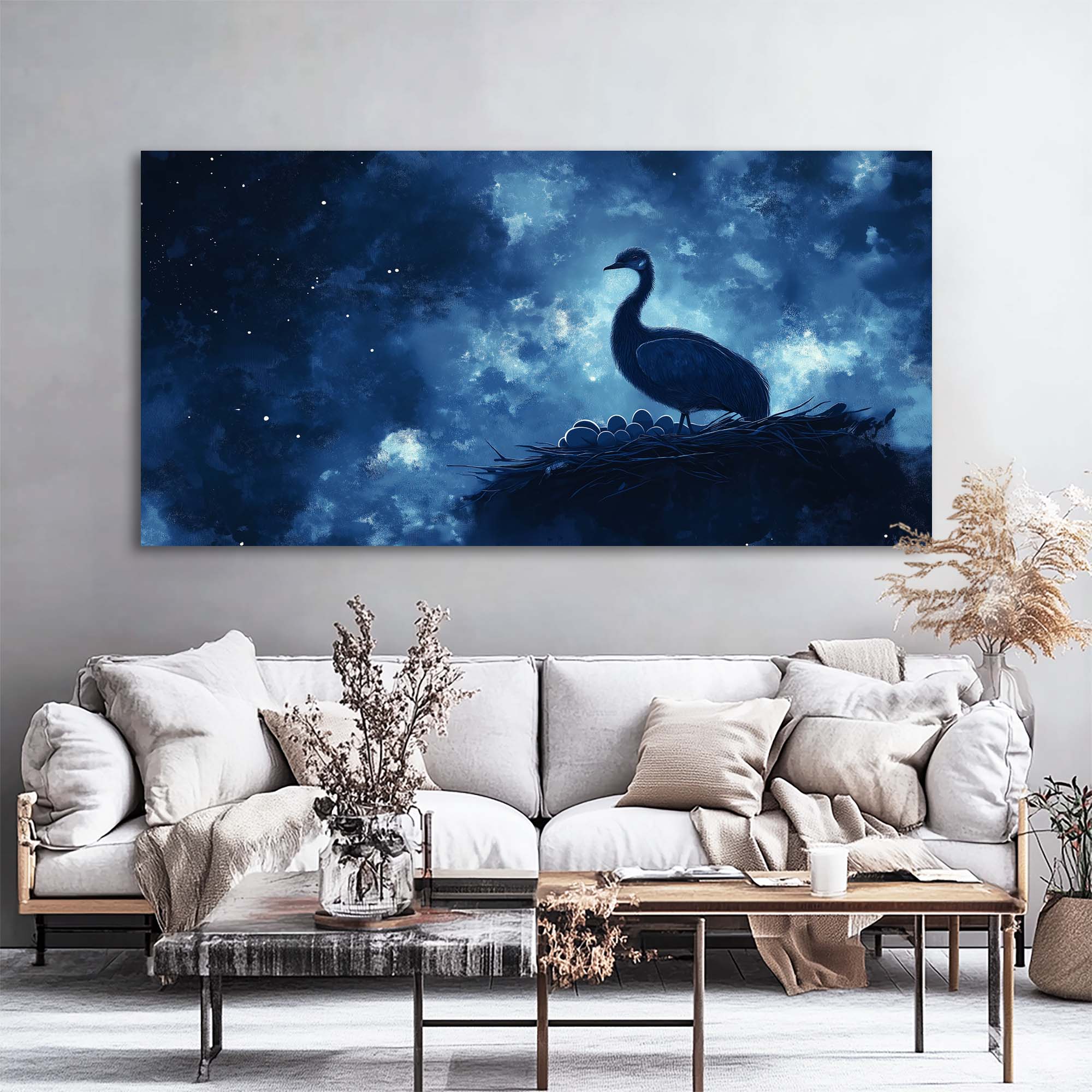 Blue Nature Wall Art Paintings Print Canvas Painting Prints Modern Artwork Office Living Room Over the Couch Bedroom Decor