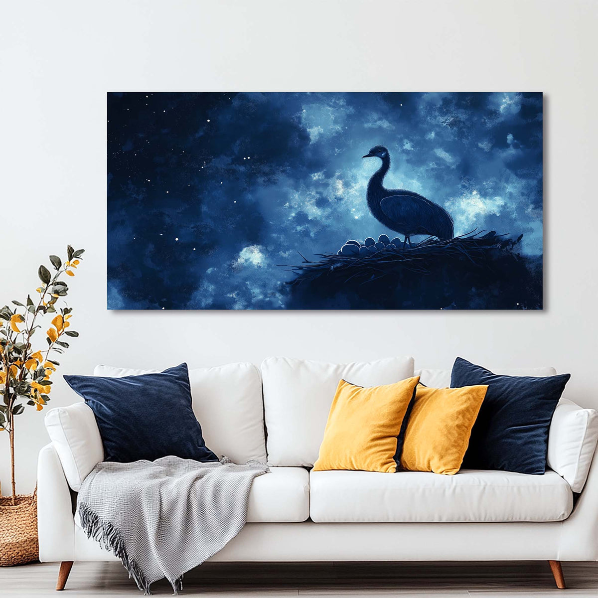 Blue Nature Wall Art Paintings Print Canvas Painting Prints Modern Artwork Office Living Room Over the Couch Bedroom Decor