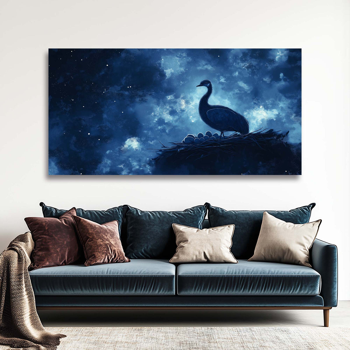 Blue Nature Wall Art Paintings Print Canvas Painting Prints Modern Artwork Office Living Room Over the Couch Bedroom Decor
